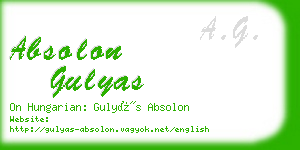 absolon gulyas business card
